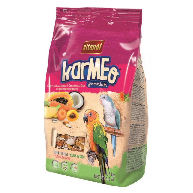 PROMOCJA !!! VITAPOL Karmeo Premium dla średnich papug 2,5kg - 38,01zł